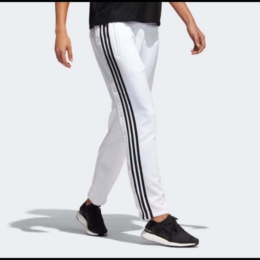 NEW ADIDAS WHITE TRACK PANTS!
